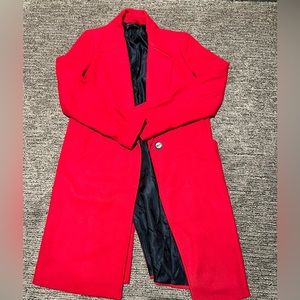 Red Zara Wool Coat
